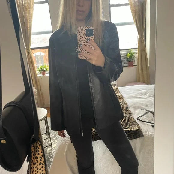 Worthington Black Leather Jacket - Picture 8 of 12